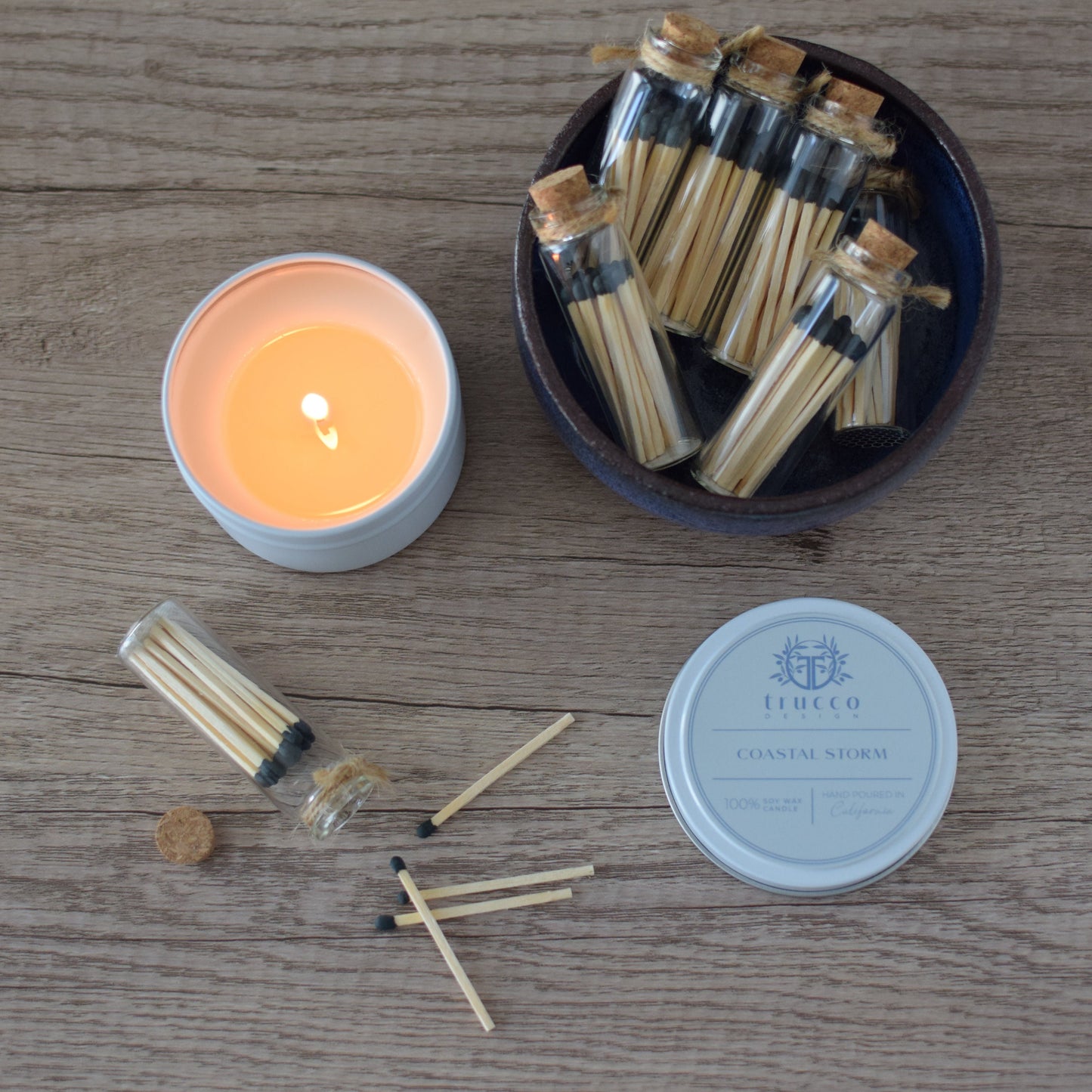 Wellness Candle Box Set - luxury gift box with 4 soy wax candles