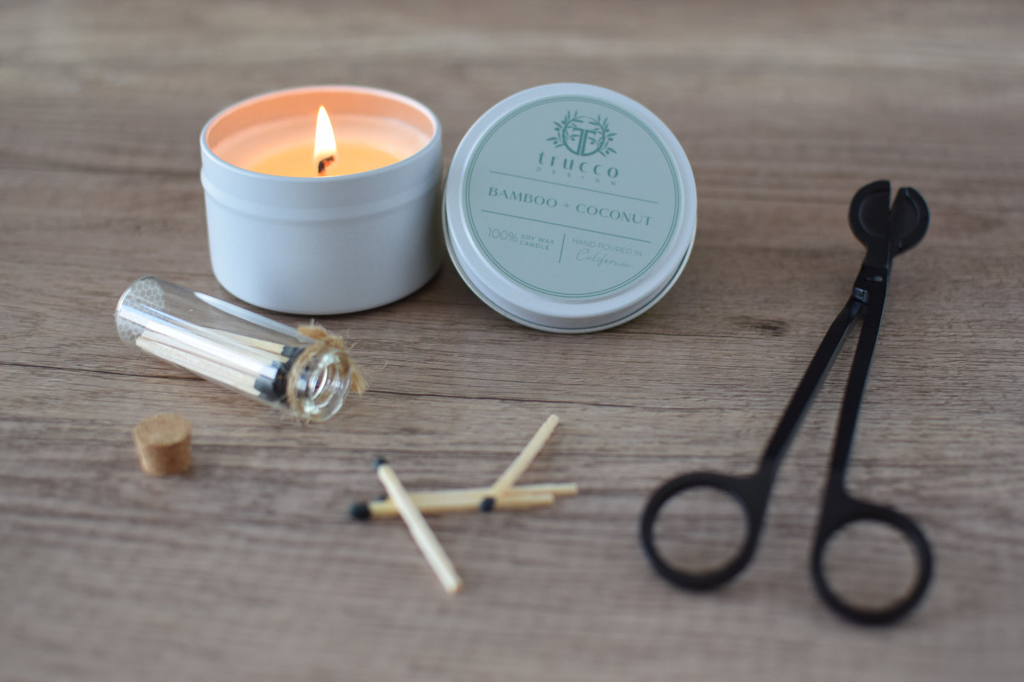 Wooden Matches in Glass Vial