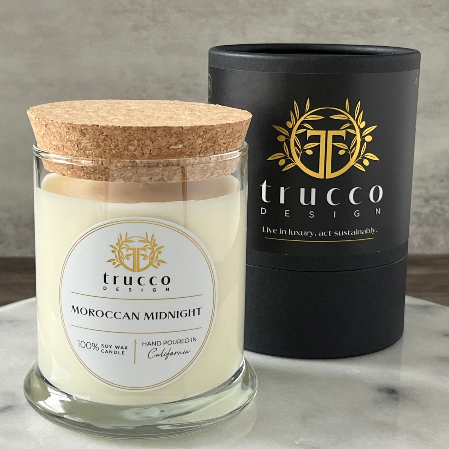 Moroccan Midnight-Gold & Black Package-Soy Wax Candle