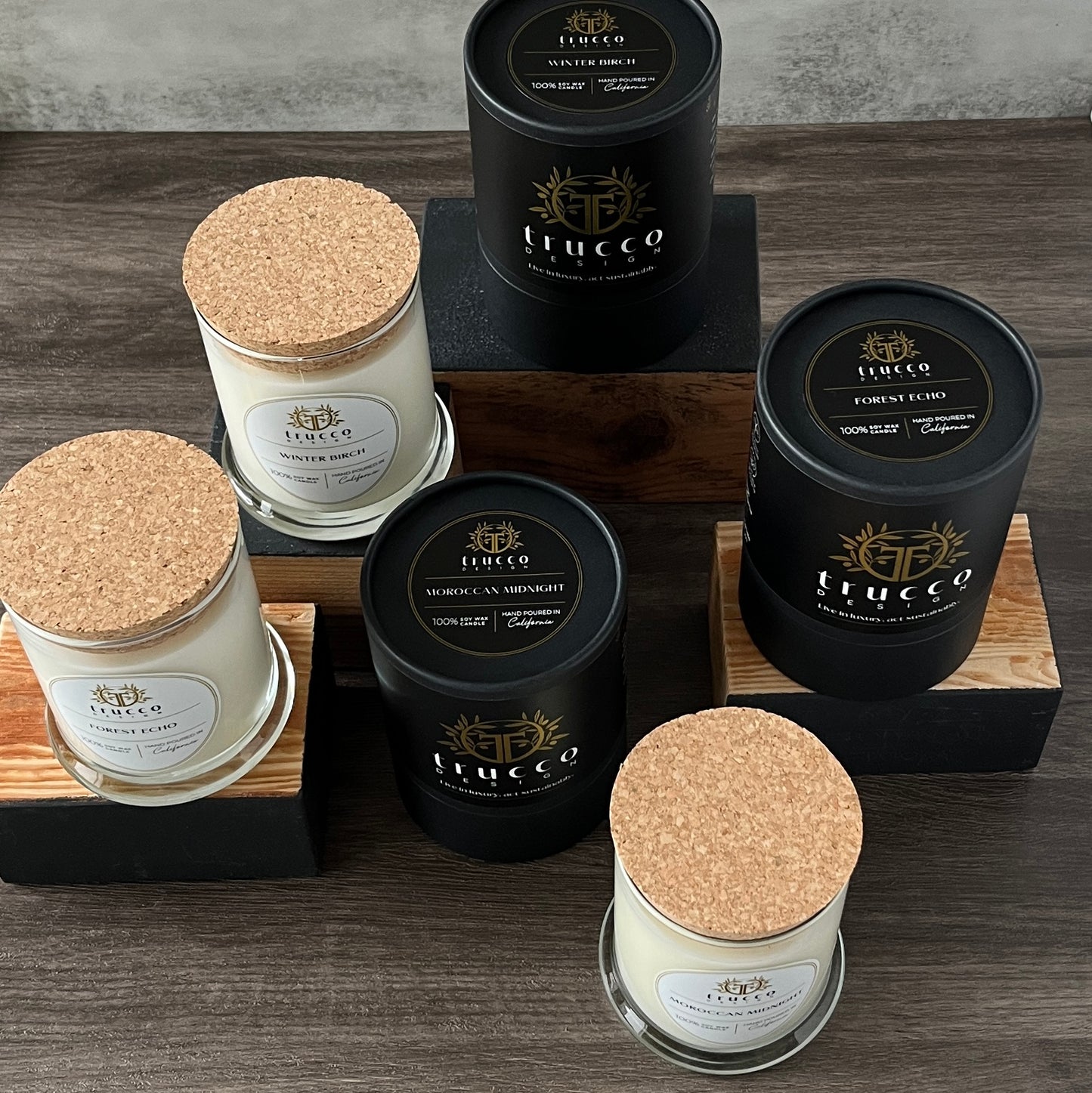 Forest Echo-Gold & Black Package-Soy Wax Candle