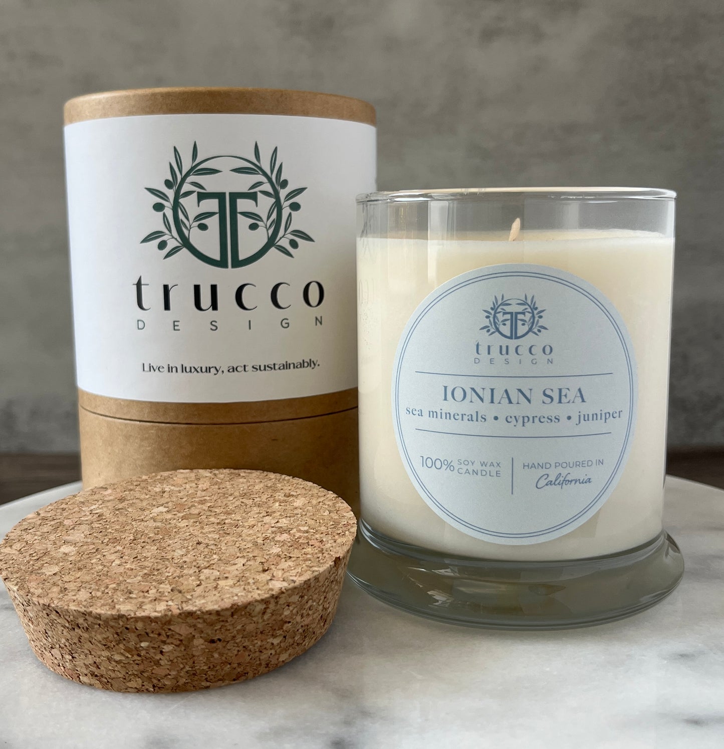 Ionian Sea Soy Candle: sea minerals · cypress · juniper