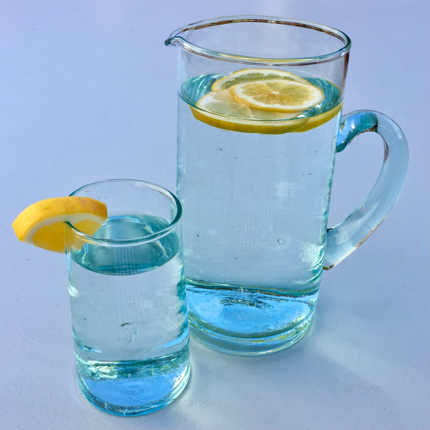 Recycled Glass Pitcher, 100% recycled green glass