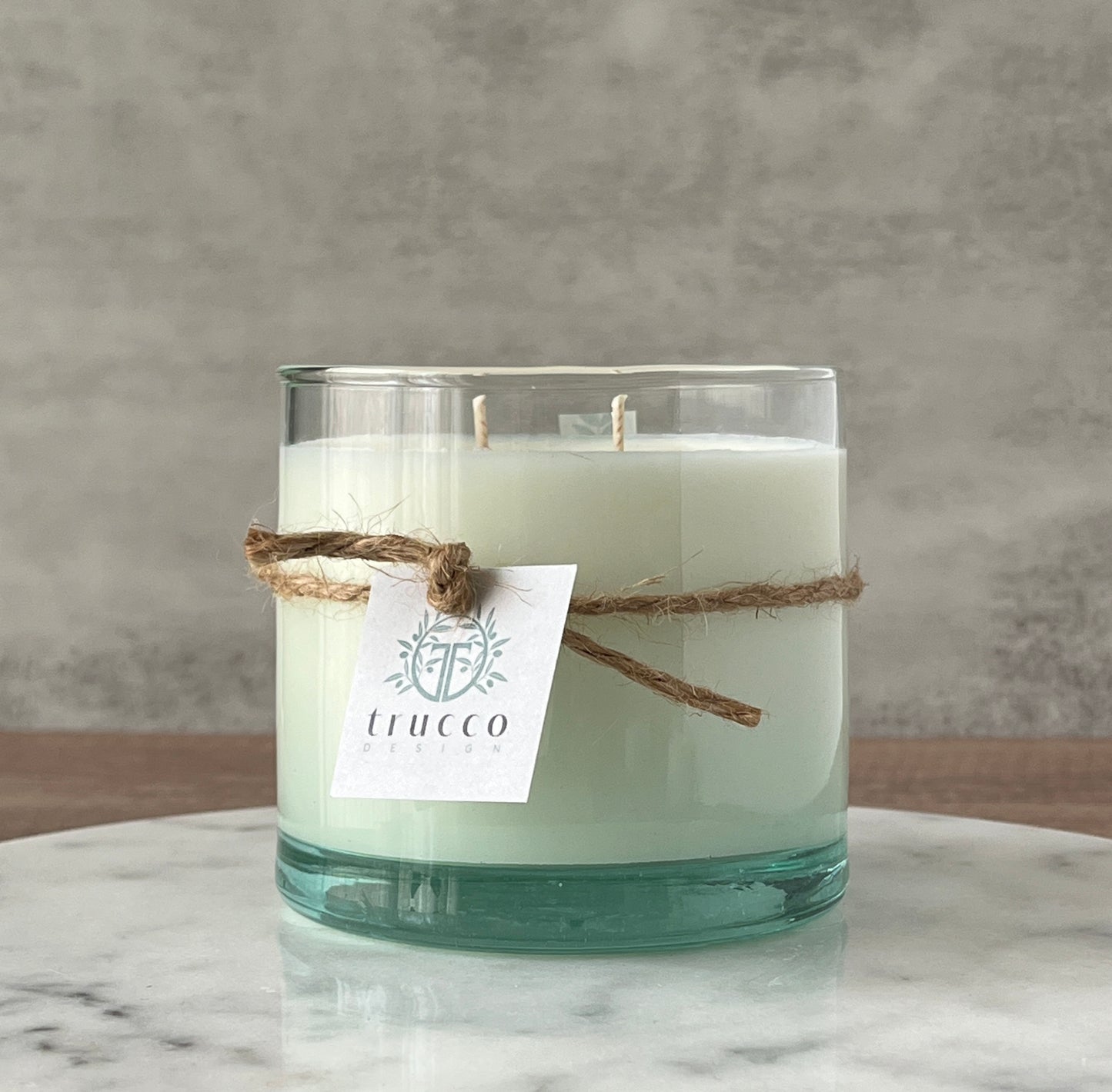 Double Wick Large Moroccan Glass Soy Candle, 14oz
