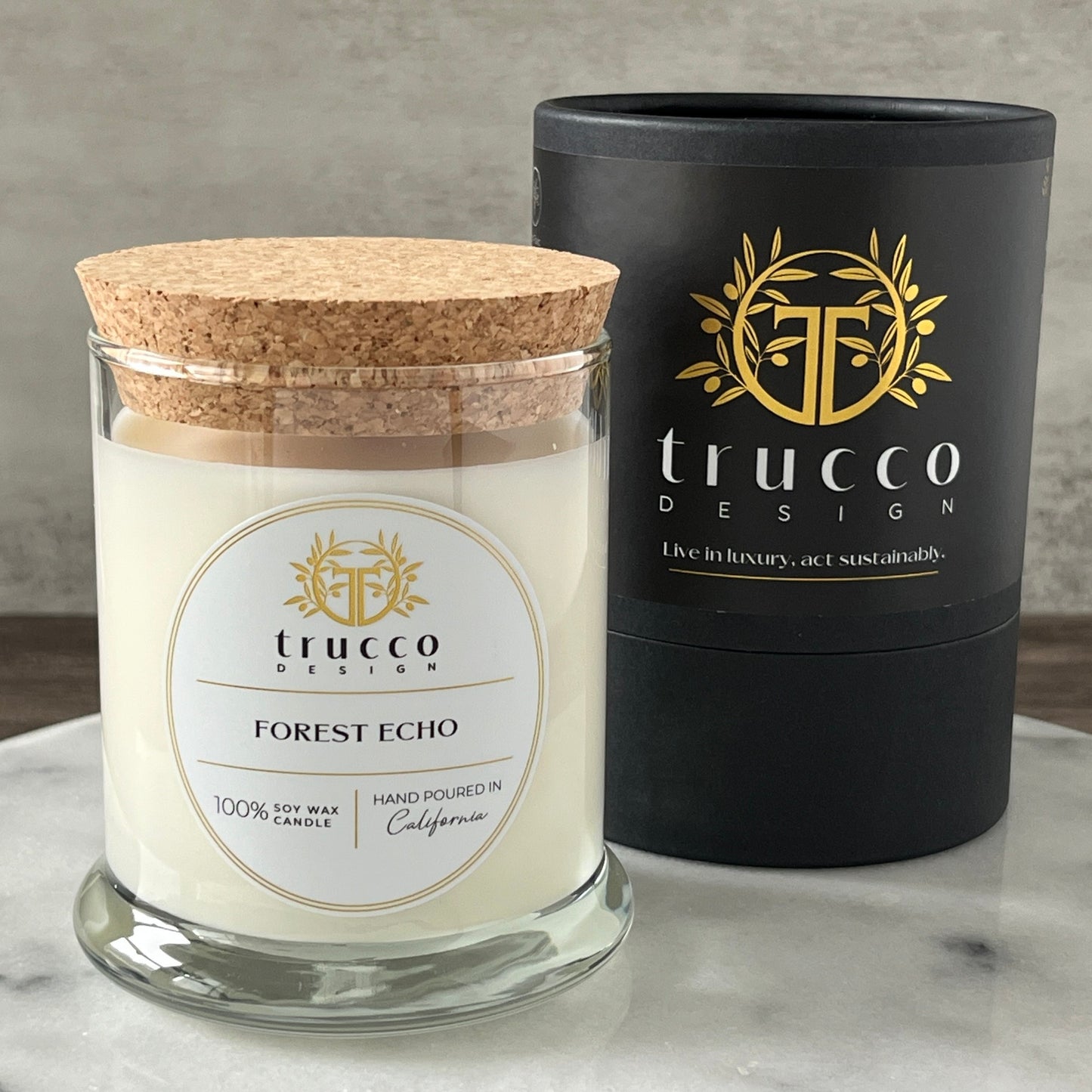 Forest Echo-Gold & Black Package-Soy Wax Candle
