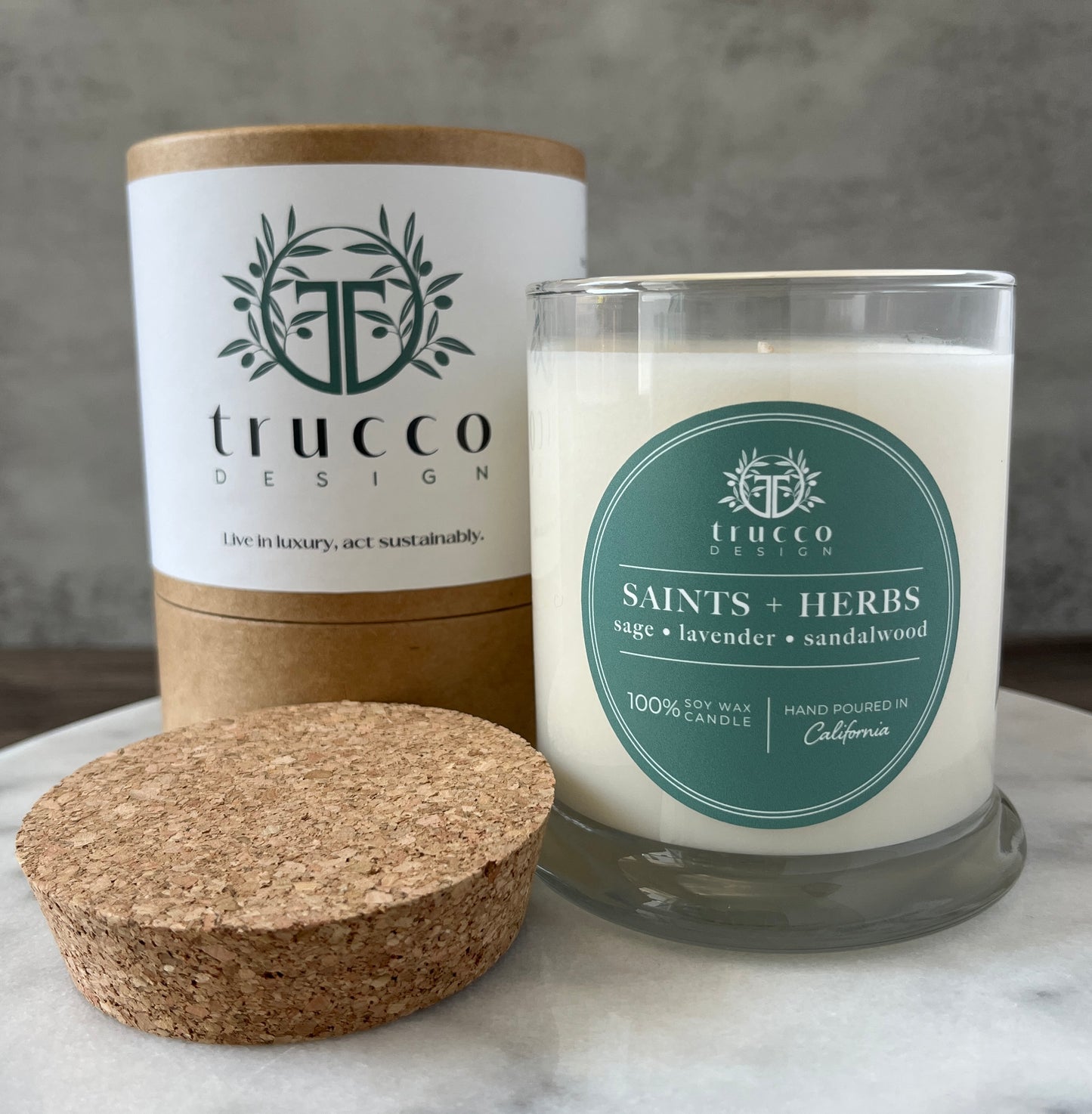 Saints + Herbs Soy Candle: sage · lavender · sandalwood