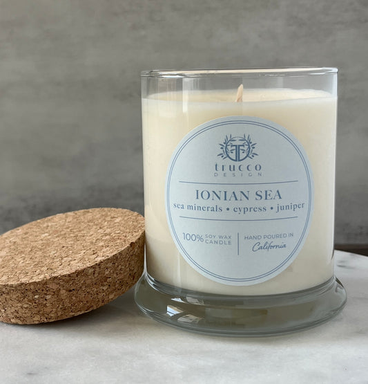 Ionian Sea Soy Candle: sea minerals · cypress · juniper