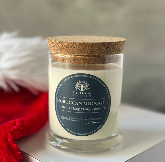 Moroccan Midnight Seasonal Scent Soy Candle: amber · ylang ylang · powder