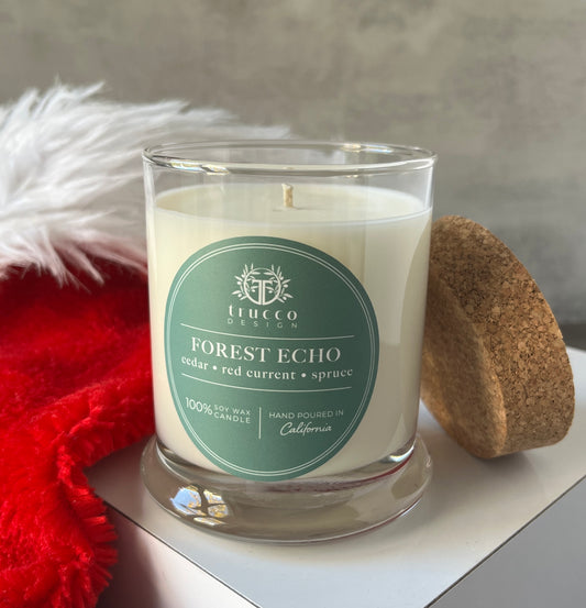 Forest Echo Winter Scent Soy Candle: cedar · red current · spruce