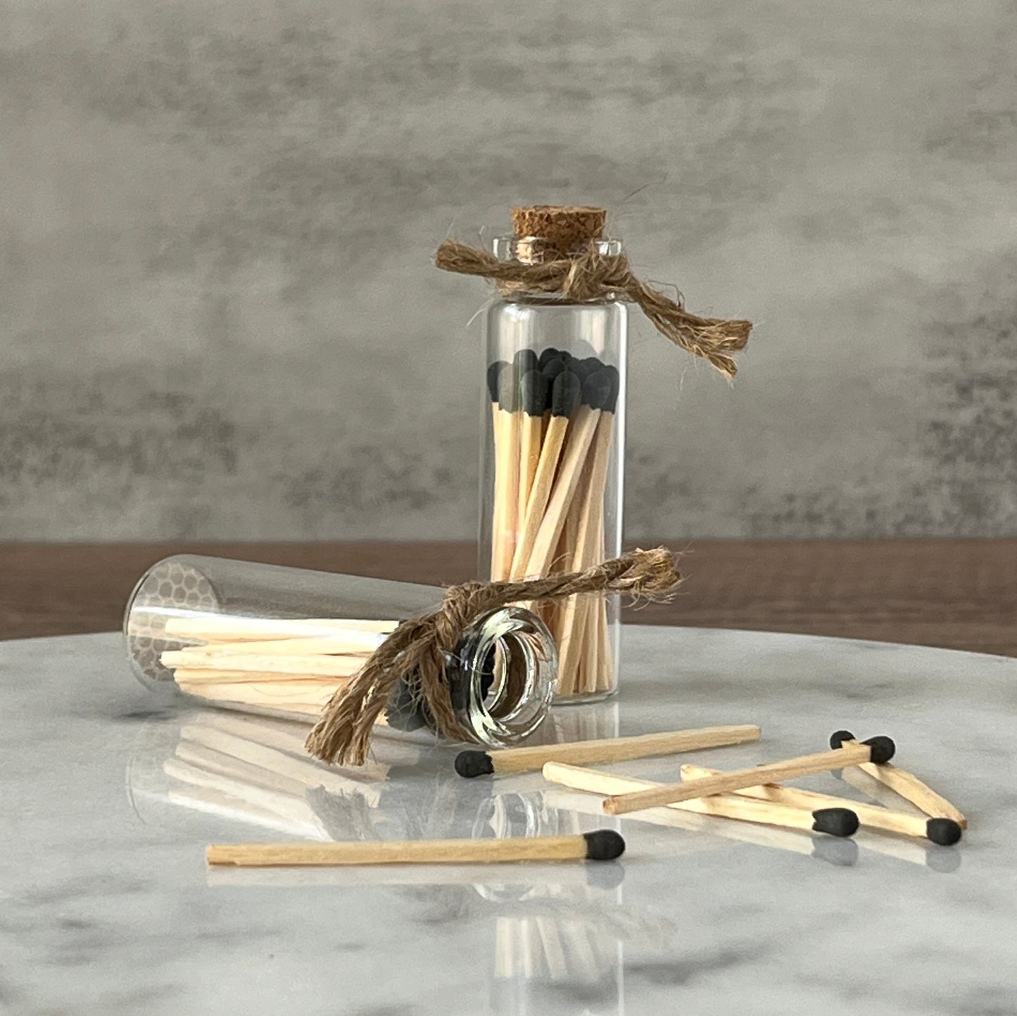 Wooden Matches in Glass Vial